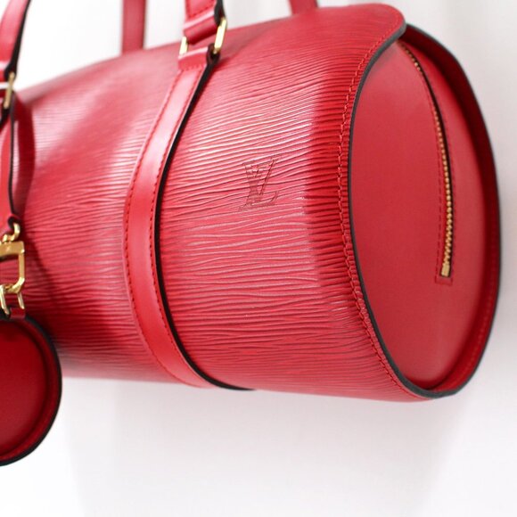 Louis Vuitton Soufflot Shoulder Epi Leather Castilean Red Pochette LV Barrel Bag - Picture 4 of 10